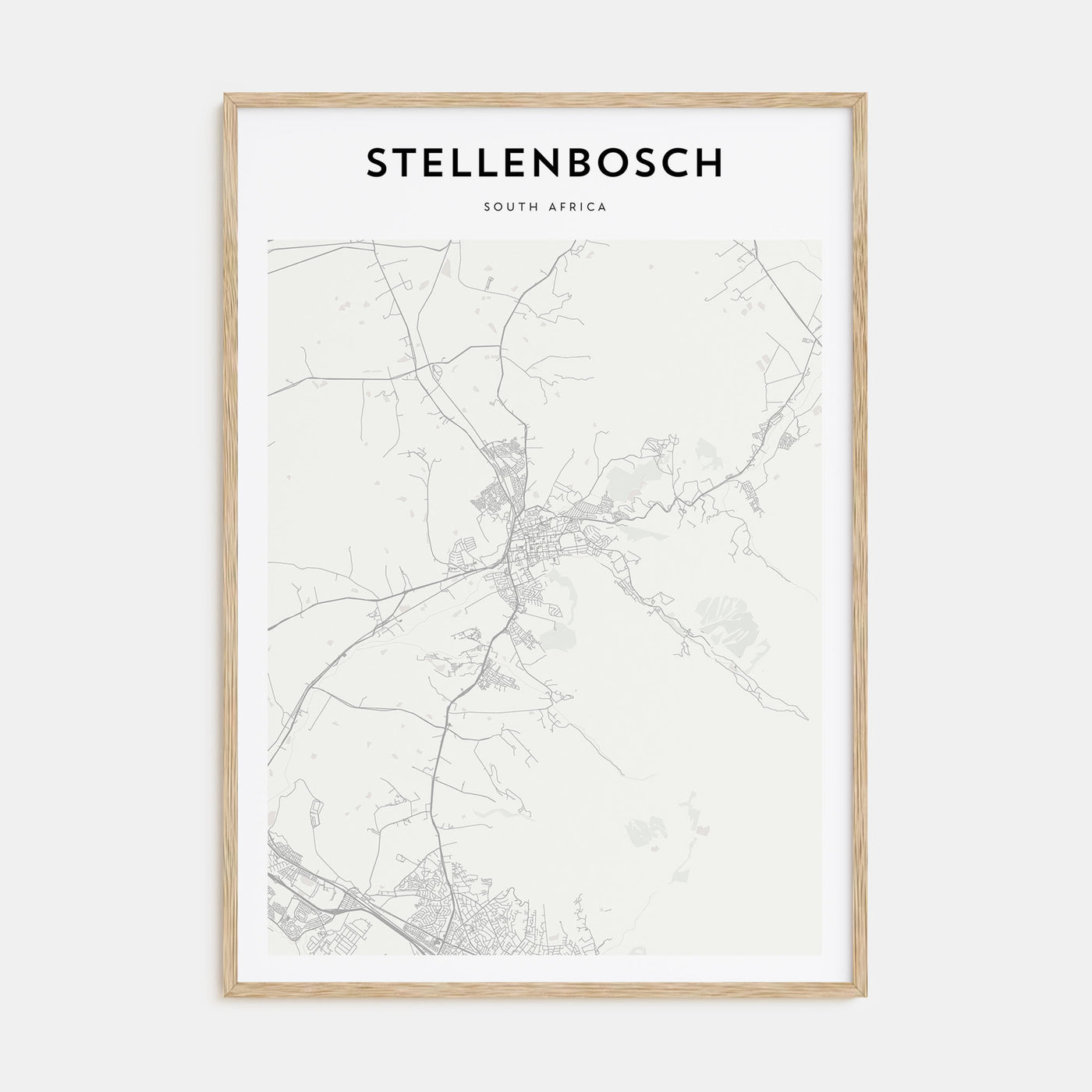 Stellenbosch Map Portrait Poster