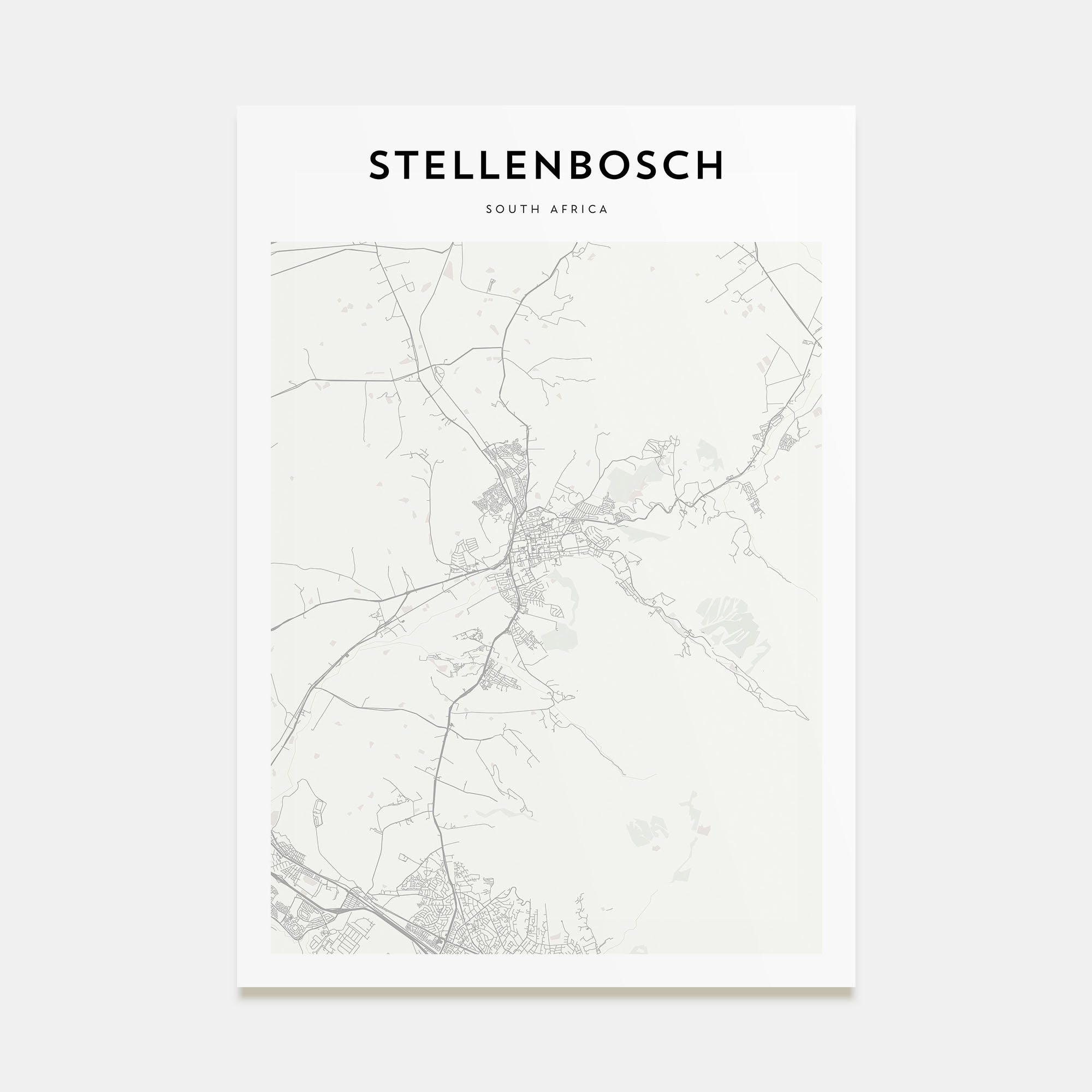 Stellenbosch Map Portrait Poster