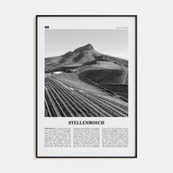 Stellenbosch Travel B&W Poster