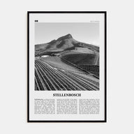 Stellenbosch Travel B&W Poster