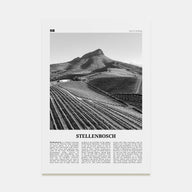 Stellenbosch Travel B&W Poster