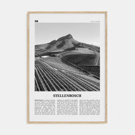 Stellenbosch Travel B&W Poster