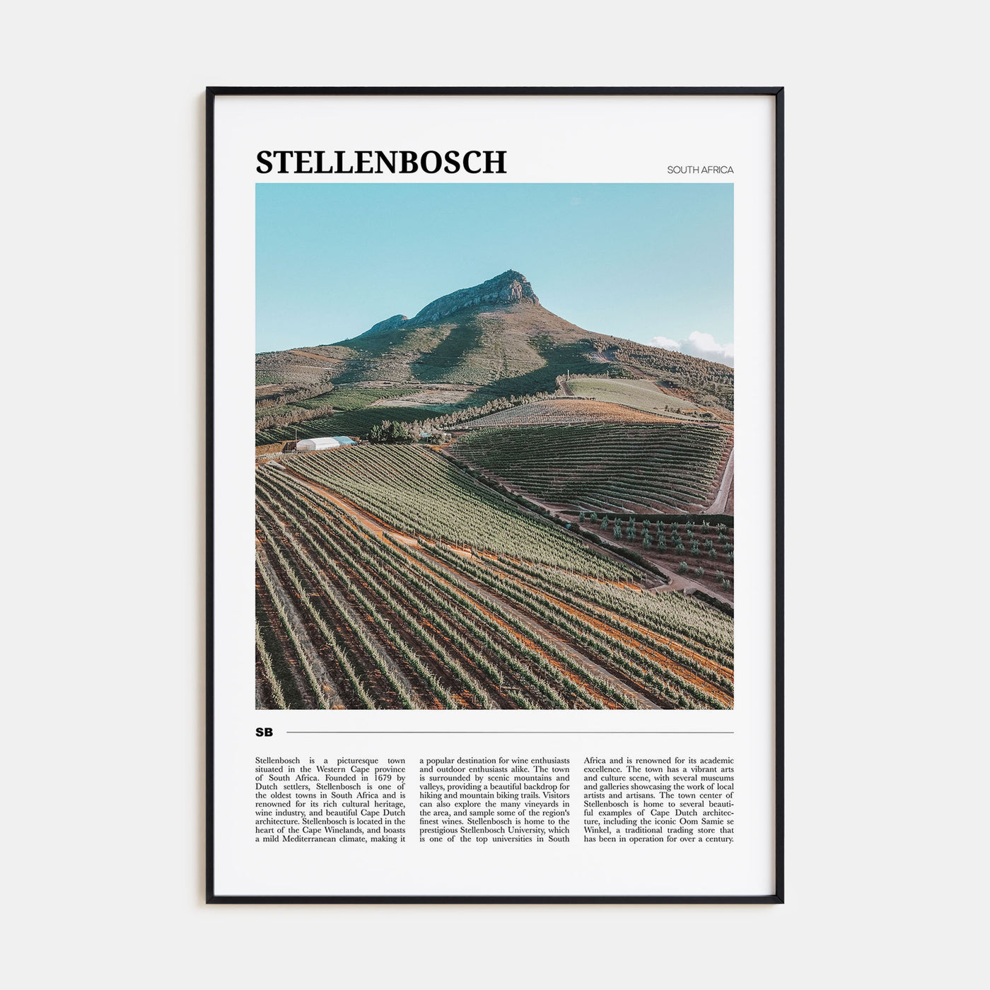 Stellenbosch Travel Color Poster