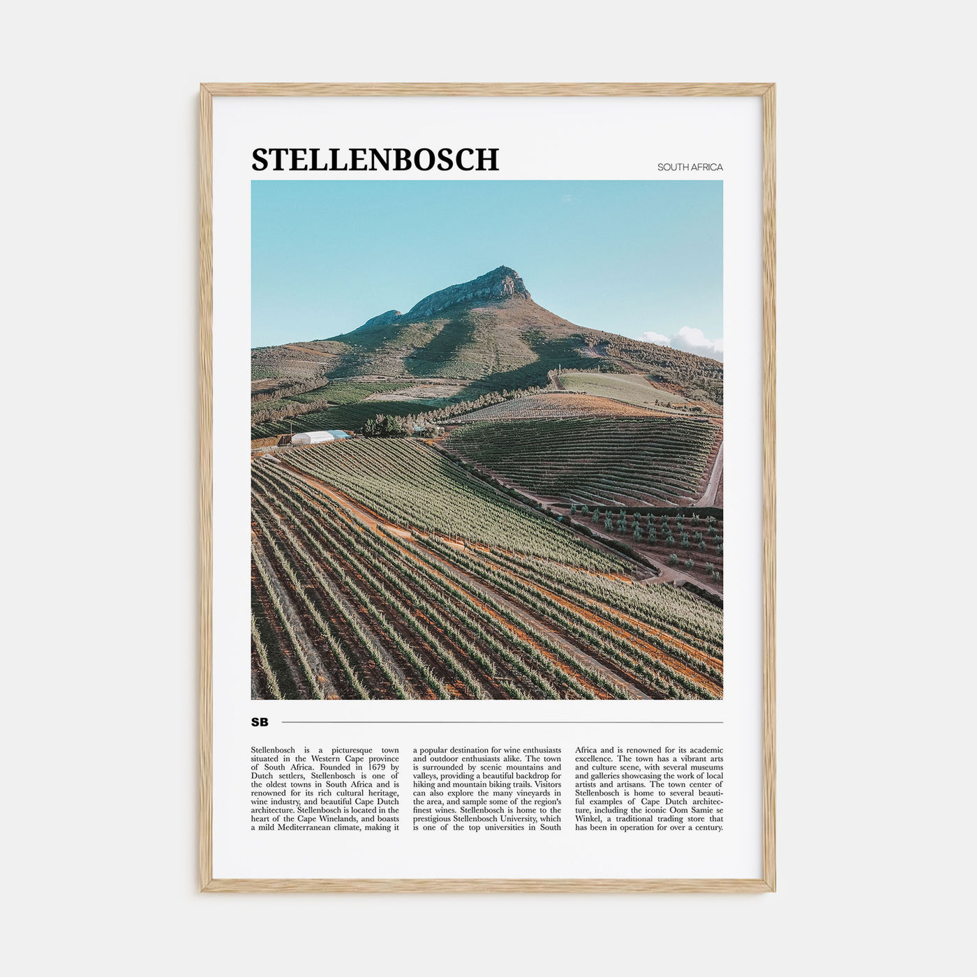 Stellenbosch Travel Color Poster