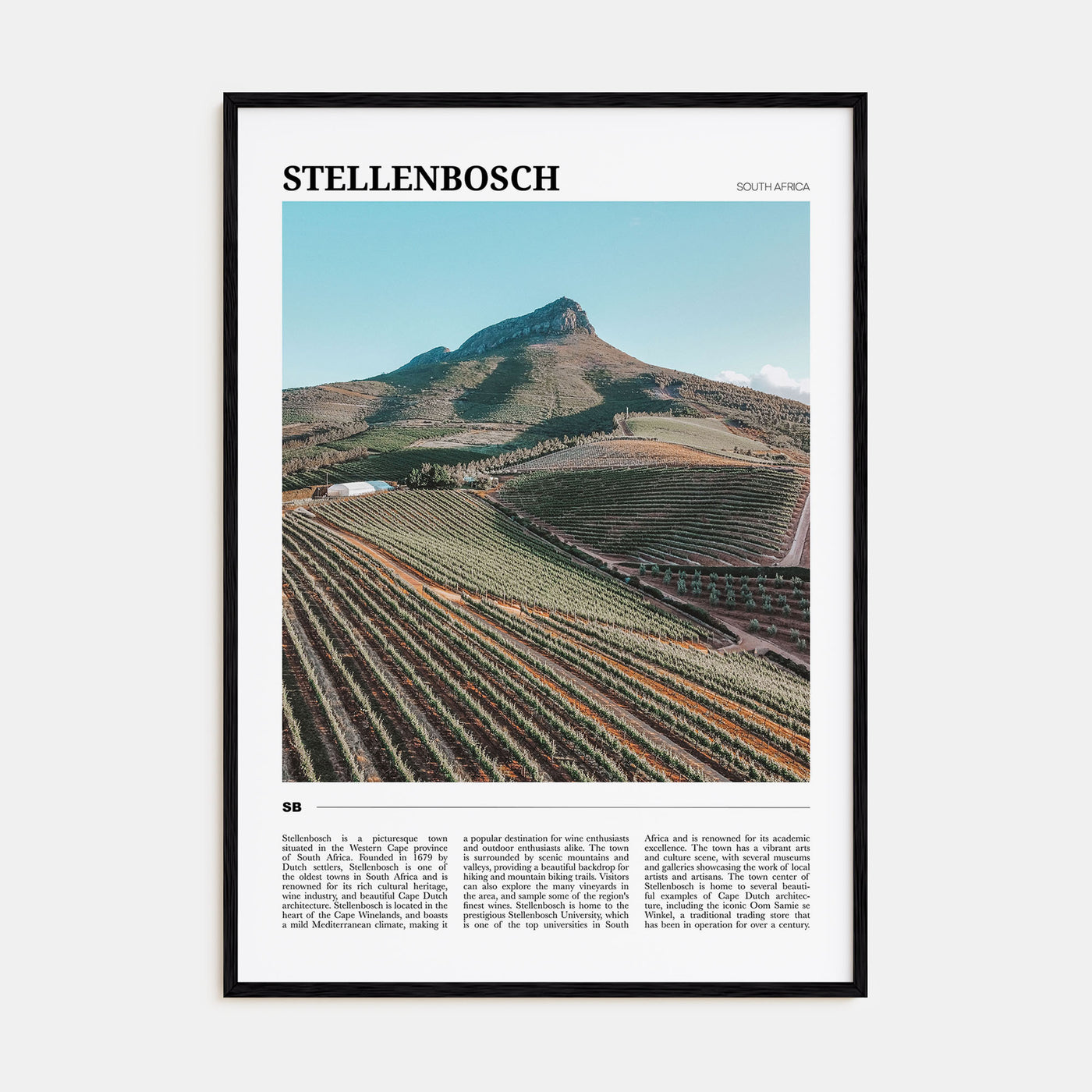 Stellenbosch Travel Color Poster