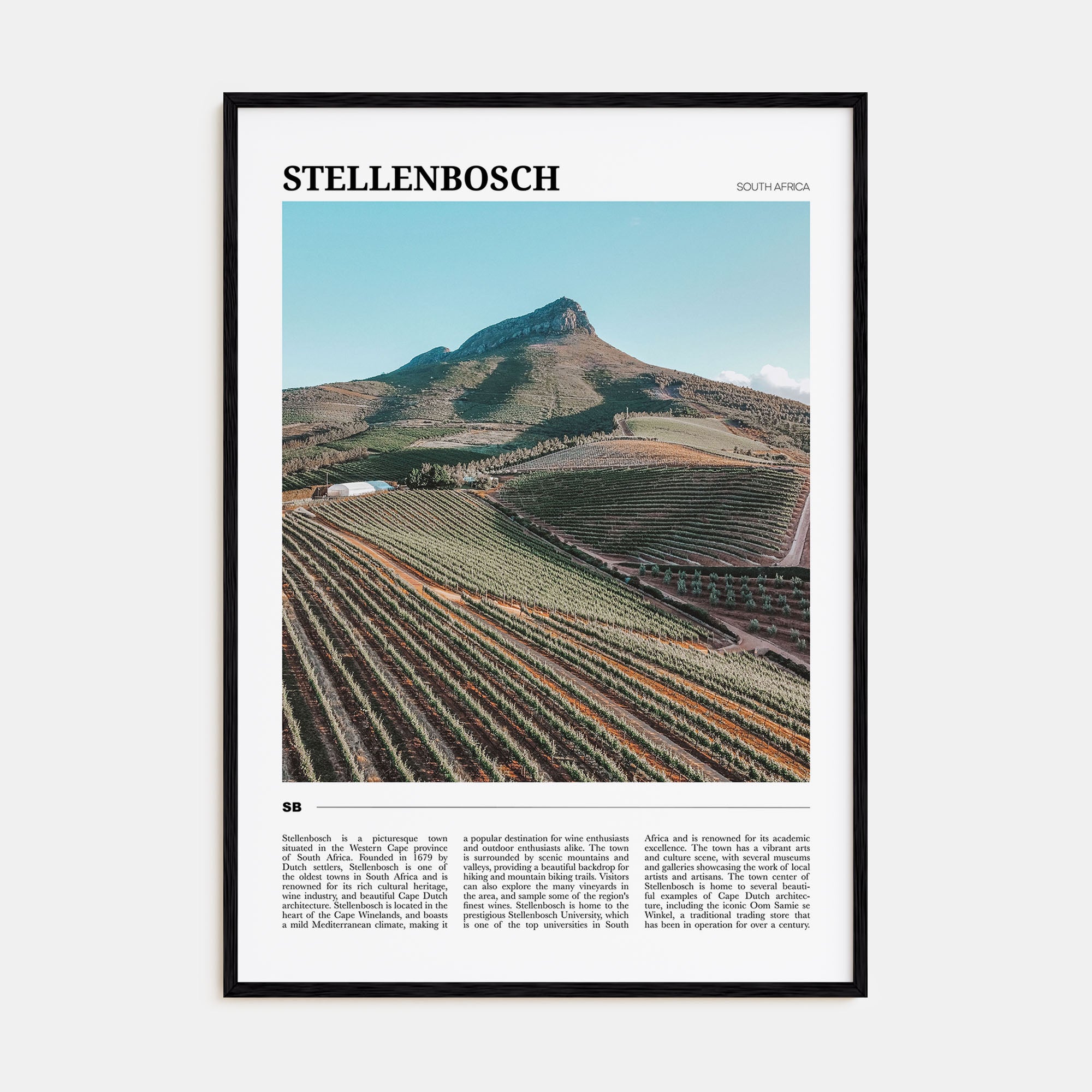 Stellenbosch Travel Color Poster