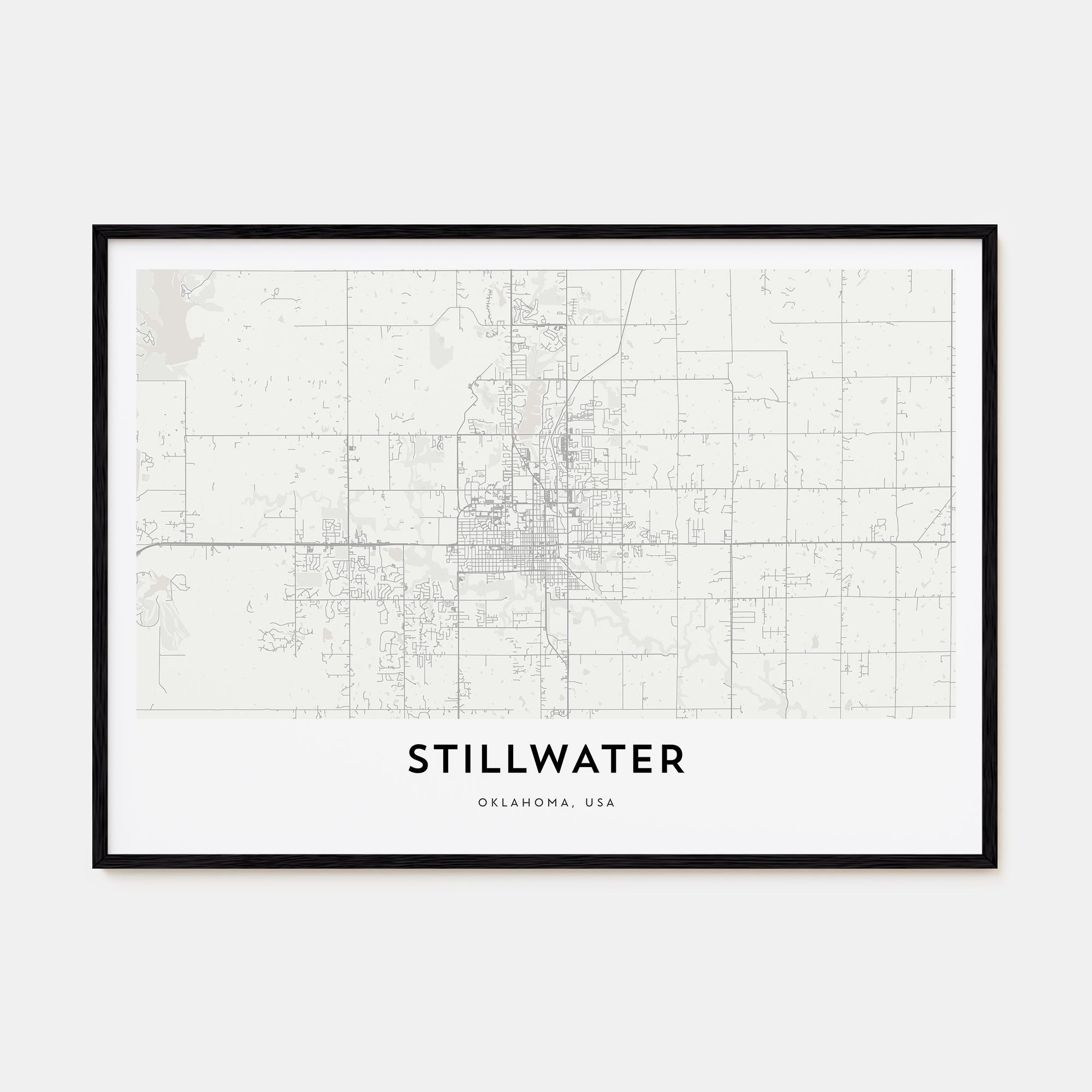 Stillwater Map Landscape Poster