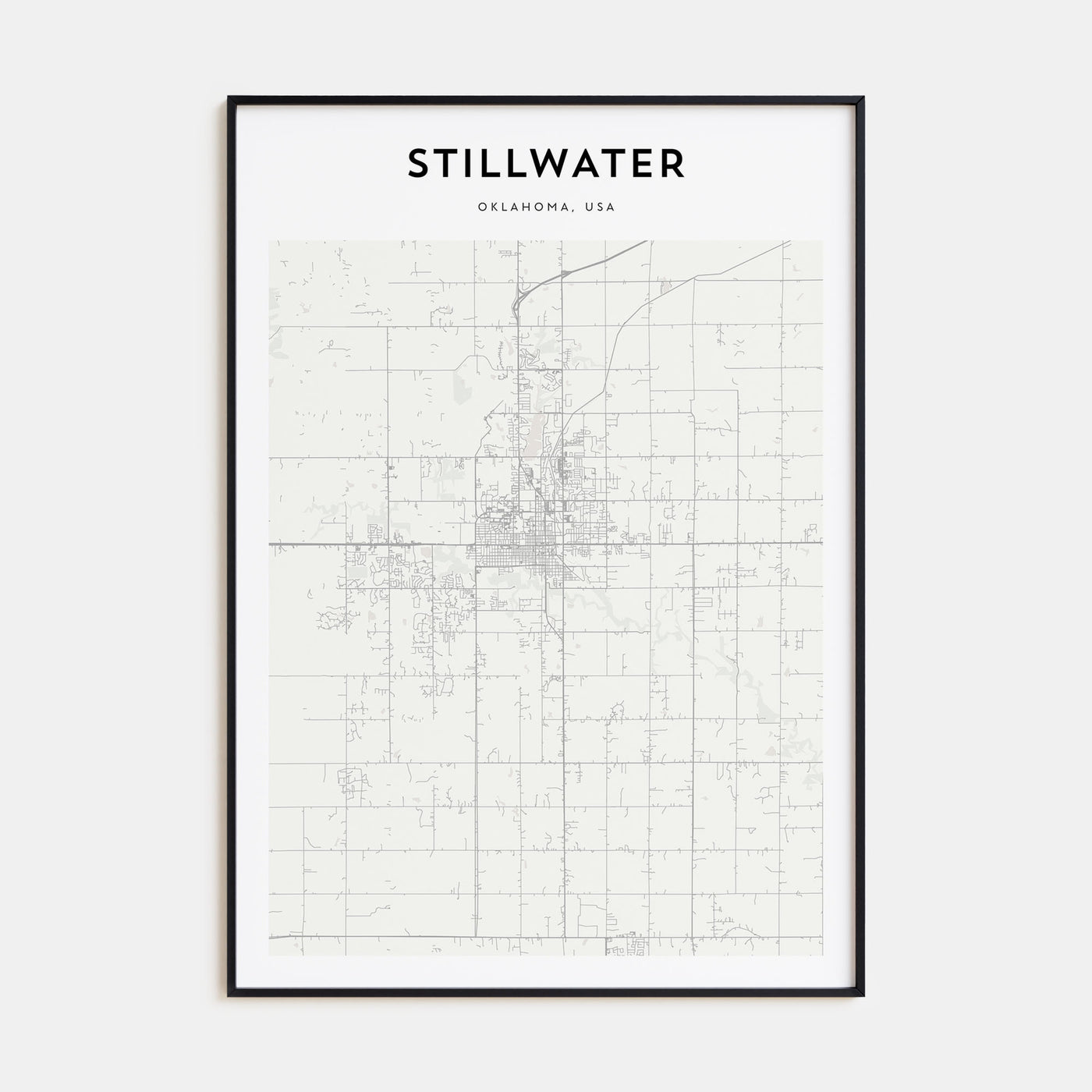 Stillwater Map Portrait Poster