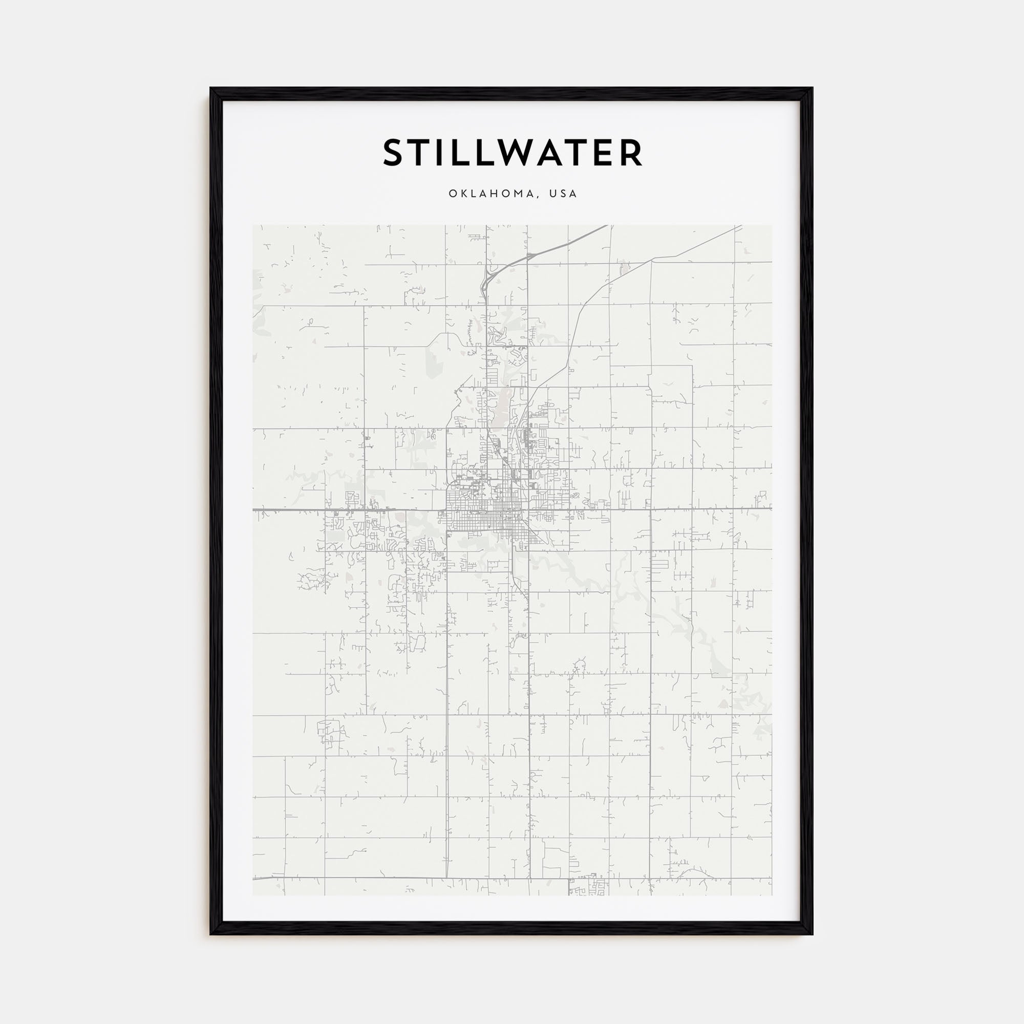 Stillwater Map Portrait Poster