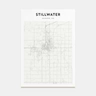 Stillwater Map Portrait Poster