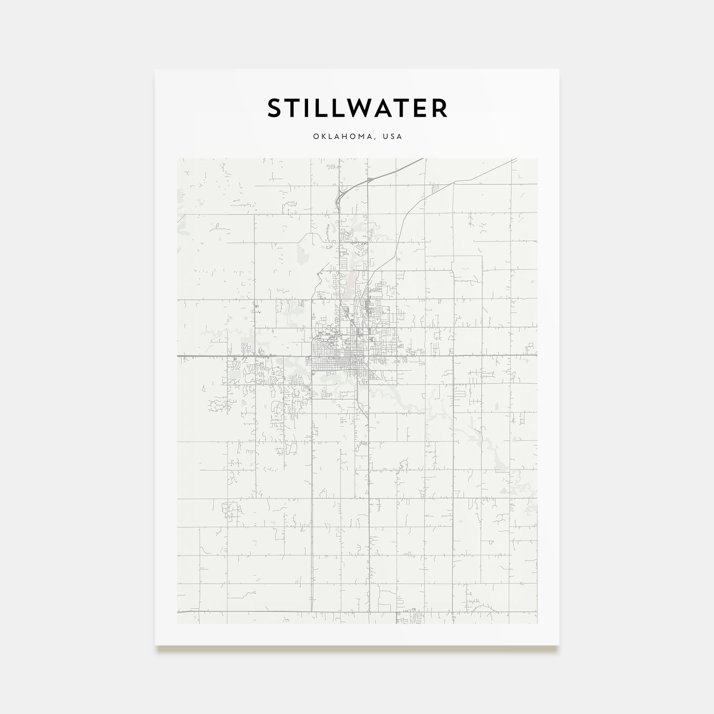 Stillwater Map Portrait Poster