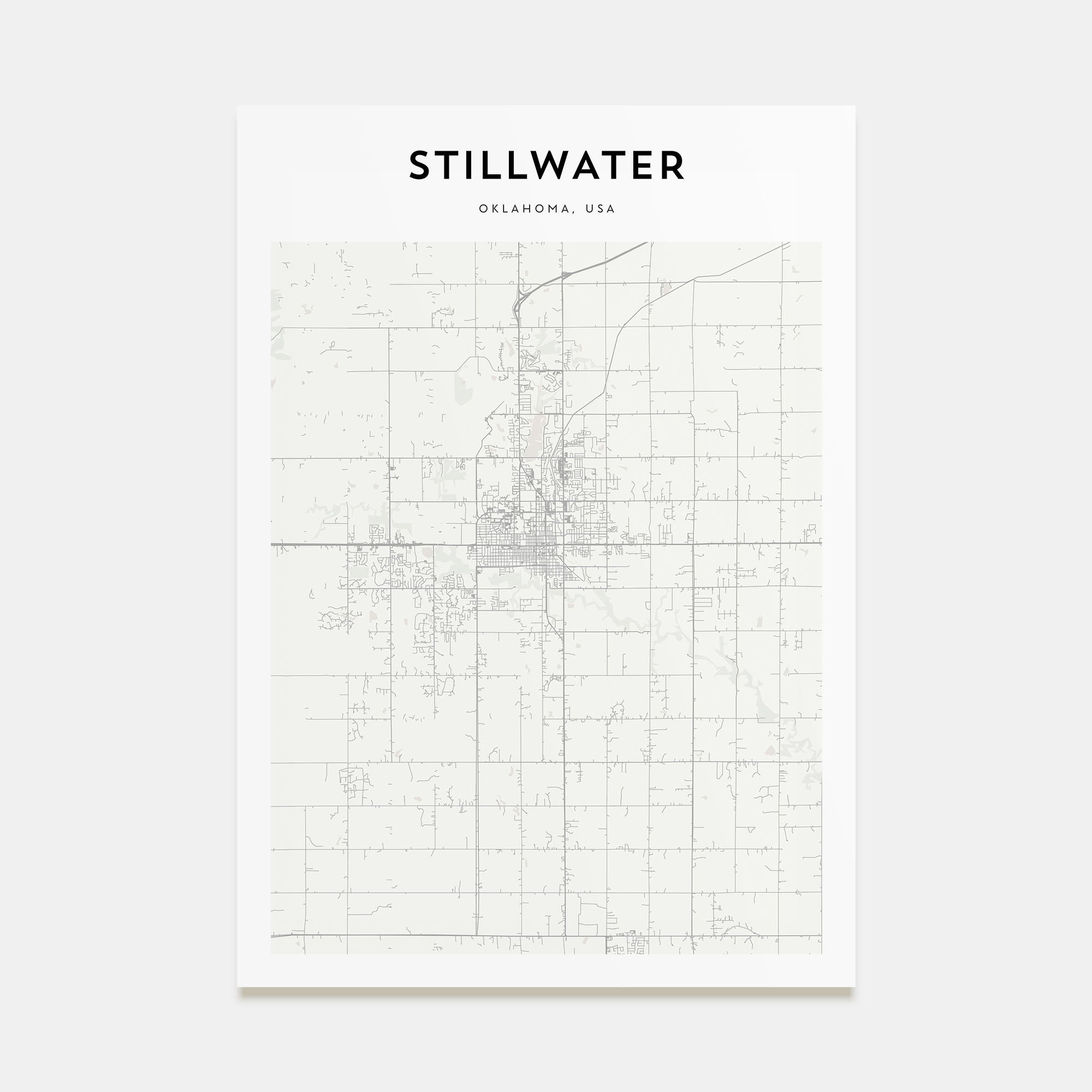 Stillwater Map Portrait Poster
