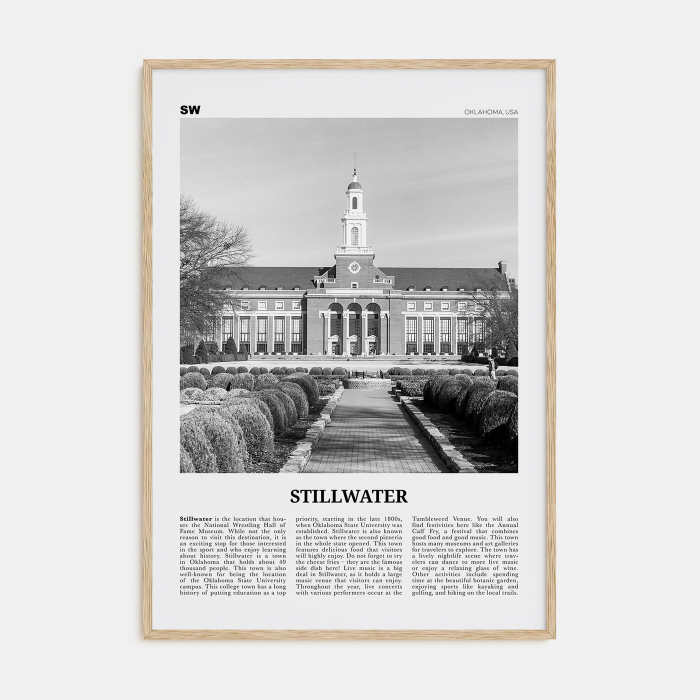 Stillwater Travel B&W Poster