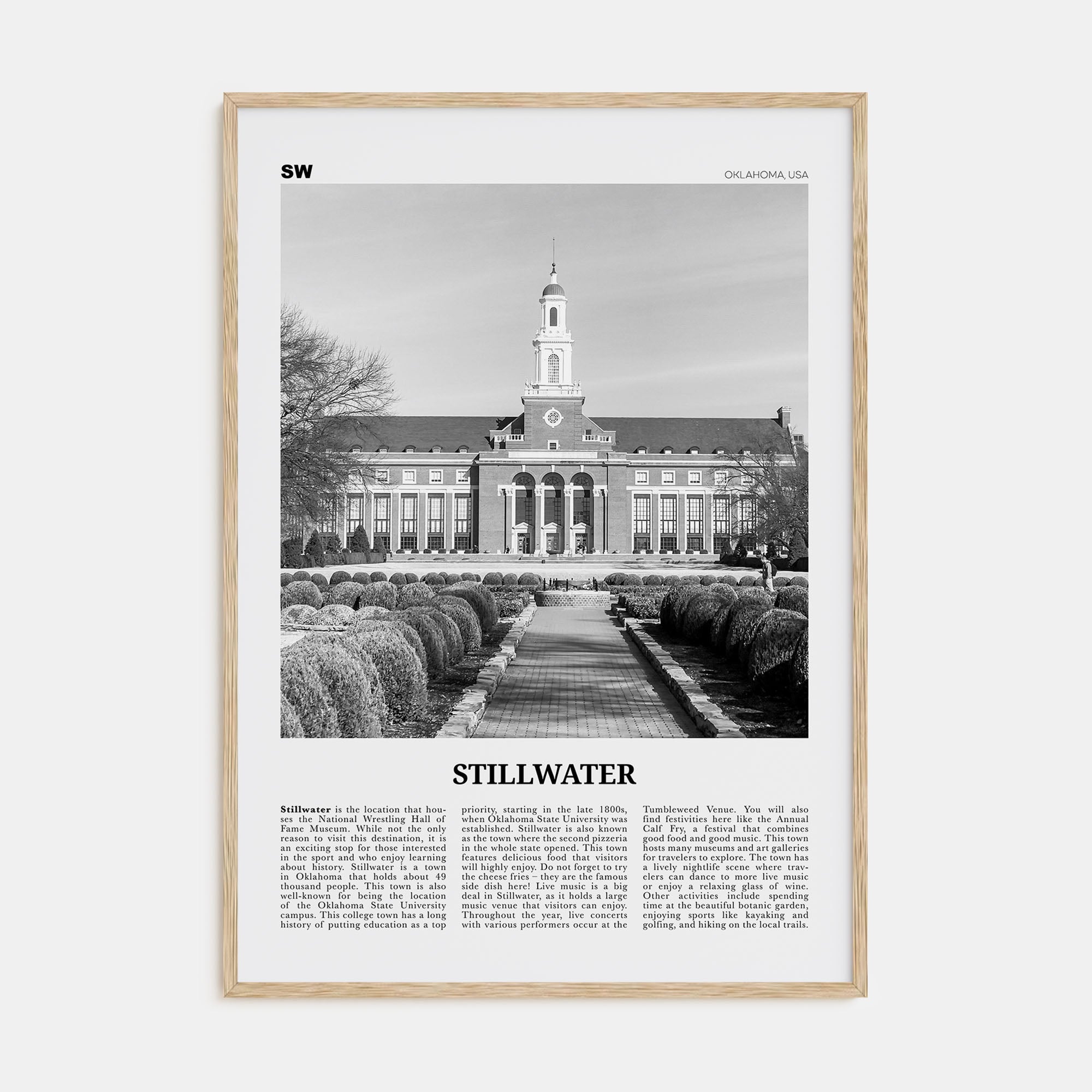 Stillwater Travel B&W Poster