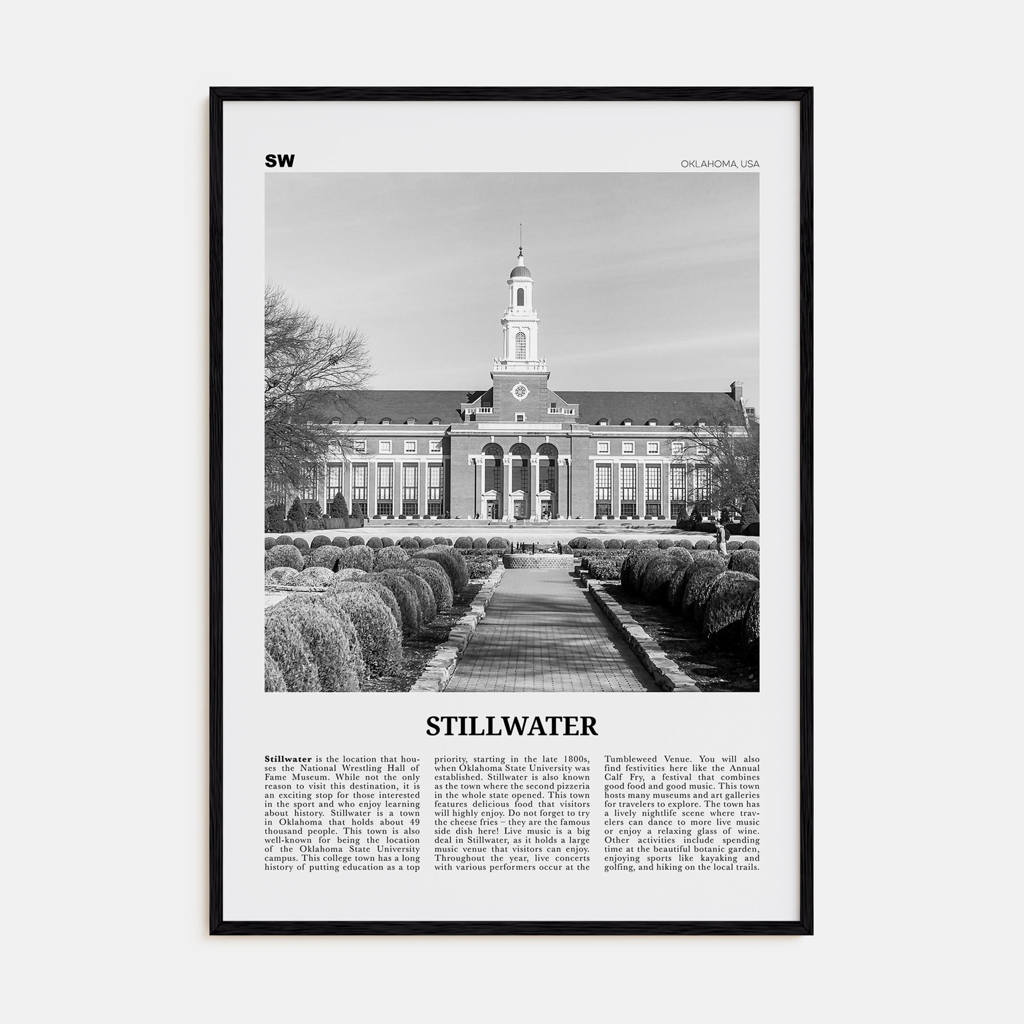 Stillwater Travel B&W Poster