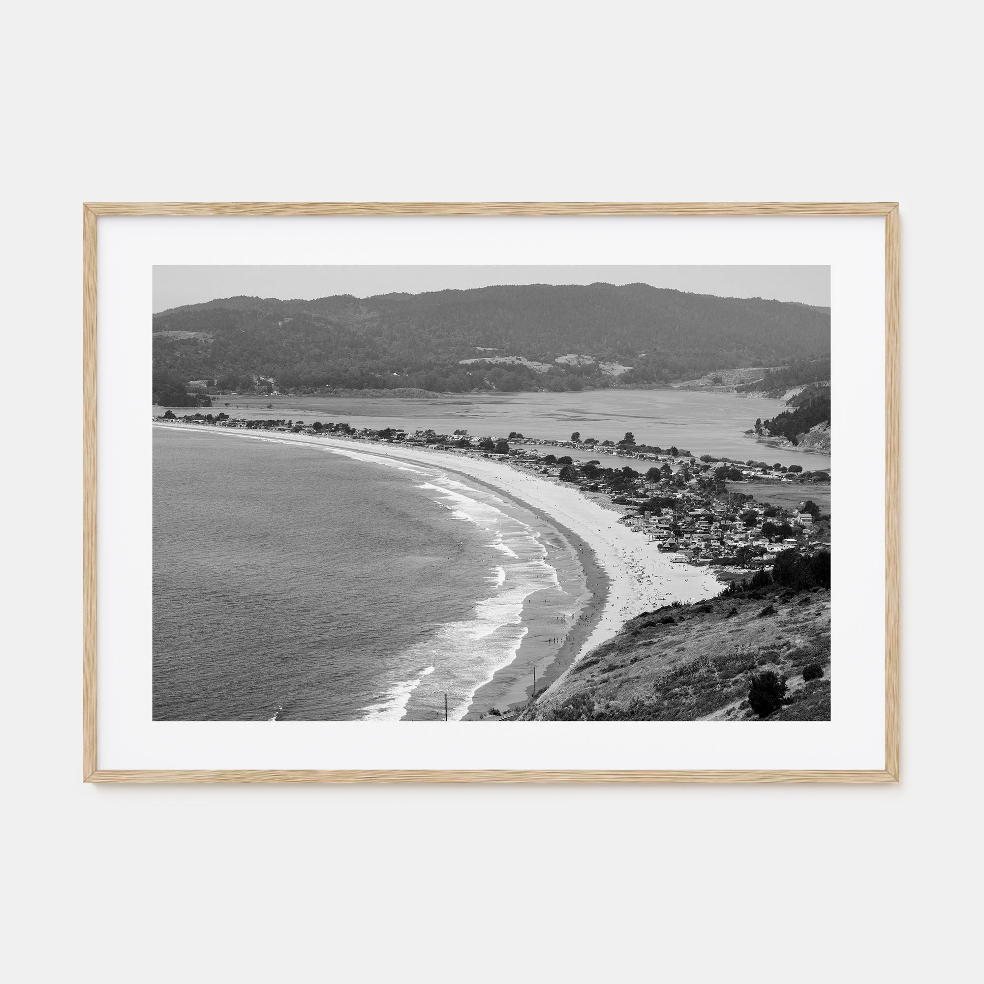 Stinson Beach Landscape B&W Poster