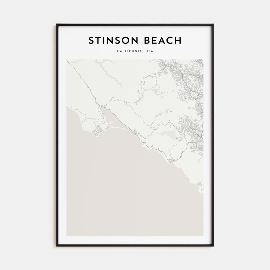 Stinson Beach Map Portrait Poster