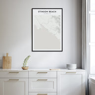 Stinson Beach Map Portrait Poster