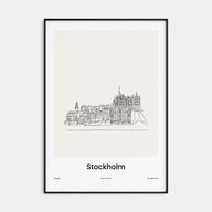 Stockholm Drawn Poster