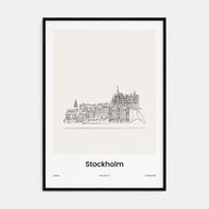 Stockholm Drawn Poster