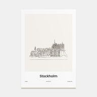 Stockholm Drawn Poster