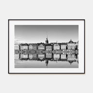Stockholm Landscape B&W Poster