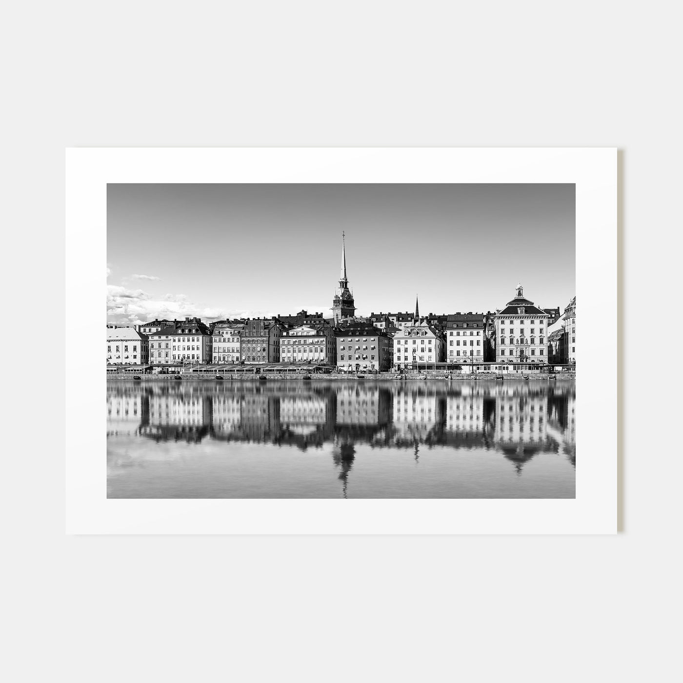 Stockholm Landscape B&W Poster