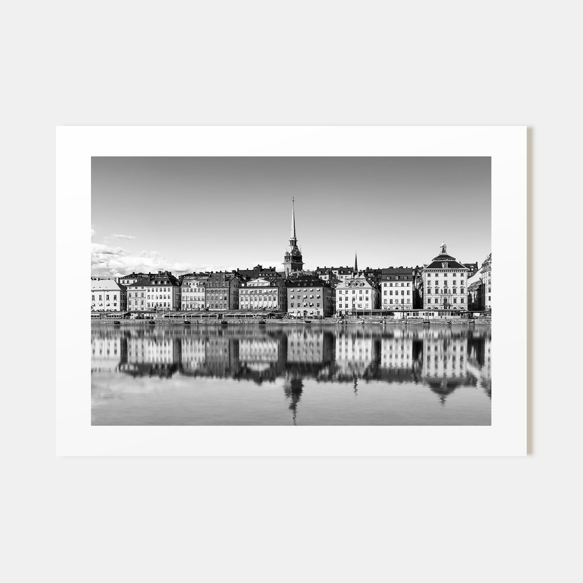 Stockholm Landscape B&W Poster