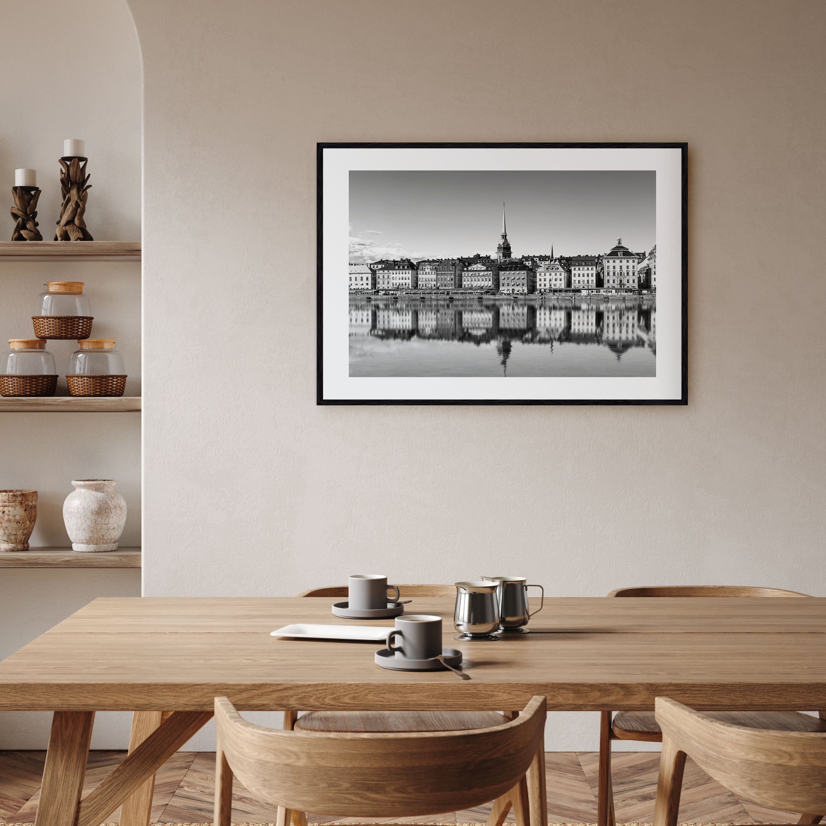 Stockholm Landscape B&W Poster