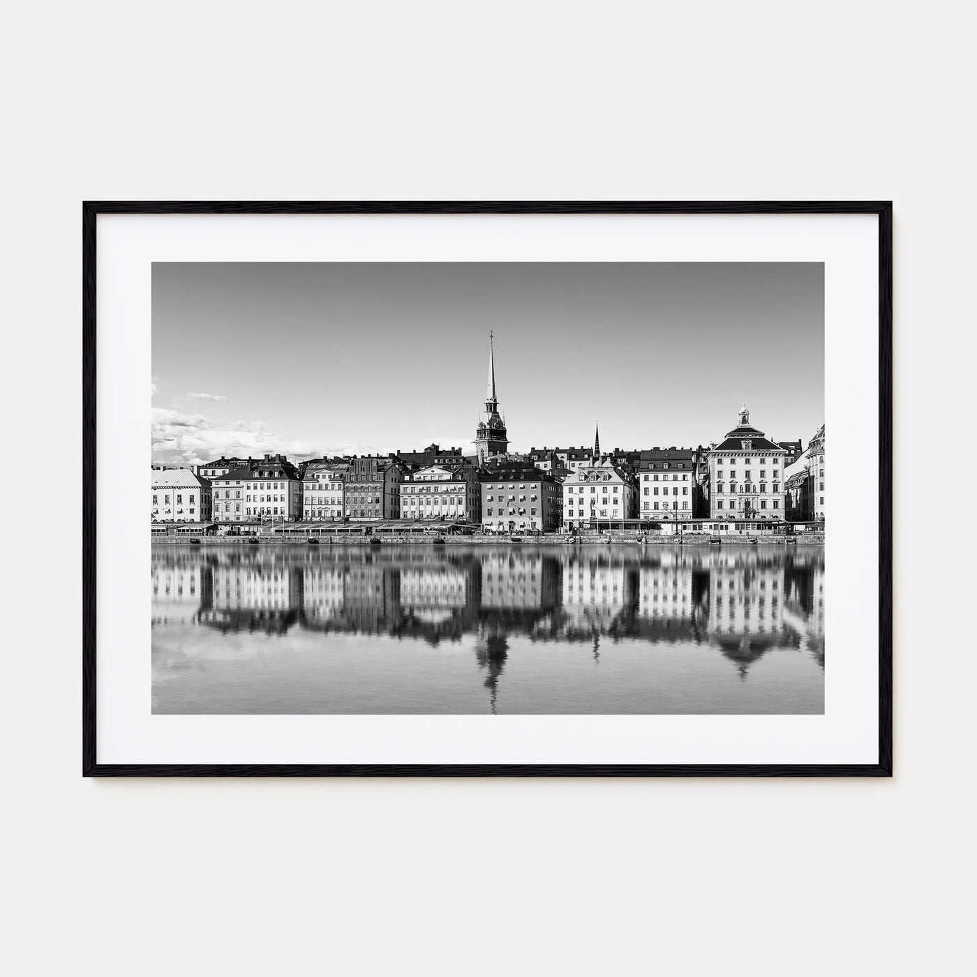Stockholm Landscape B&W Poster