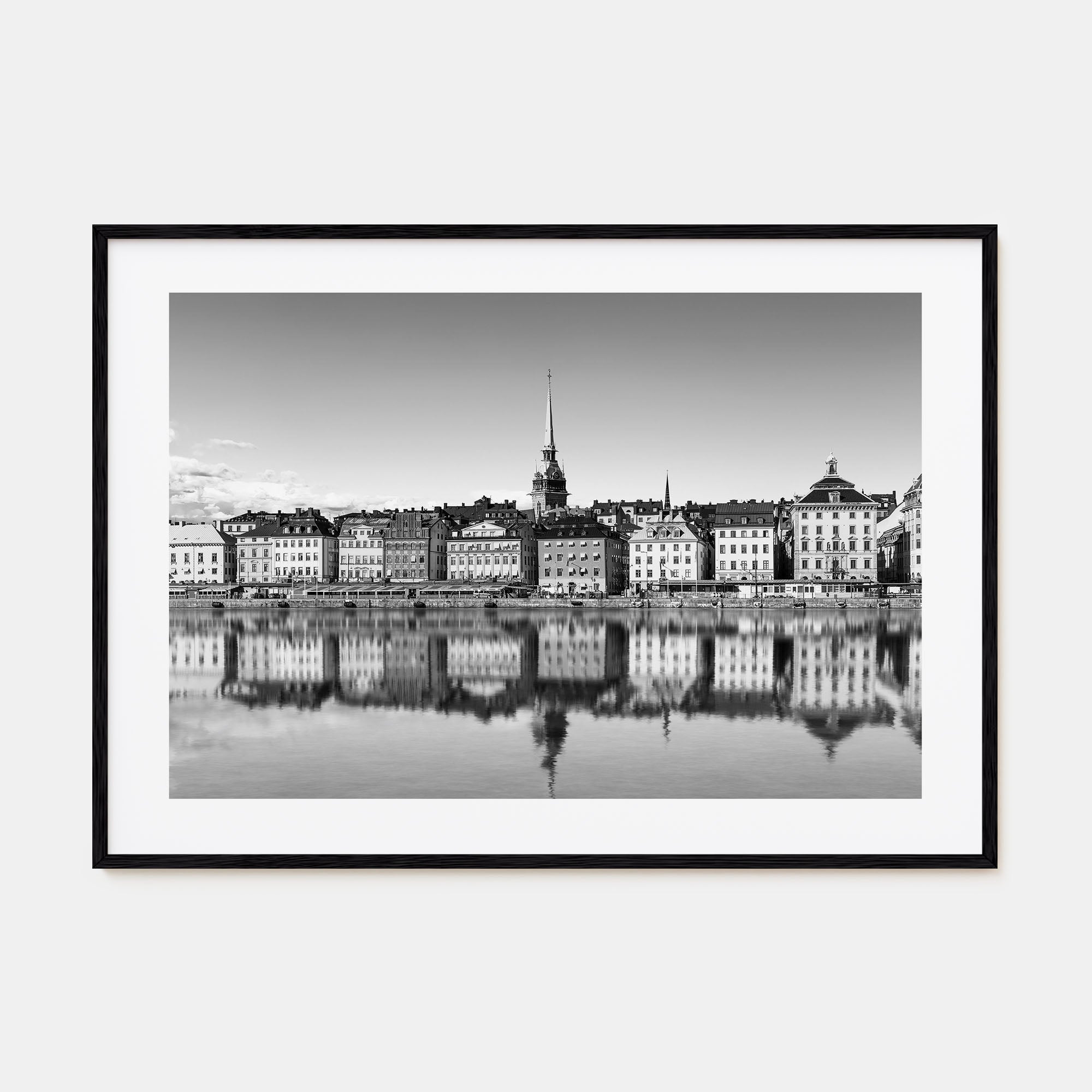 Stockholm Landscape B&W Poster