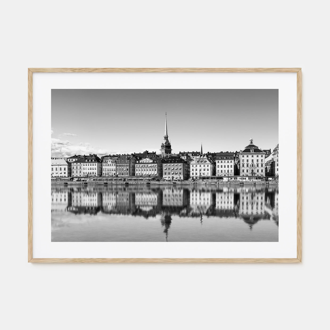Stockholm Landscape B&W Poster
