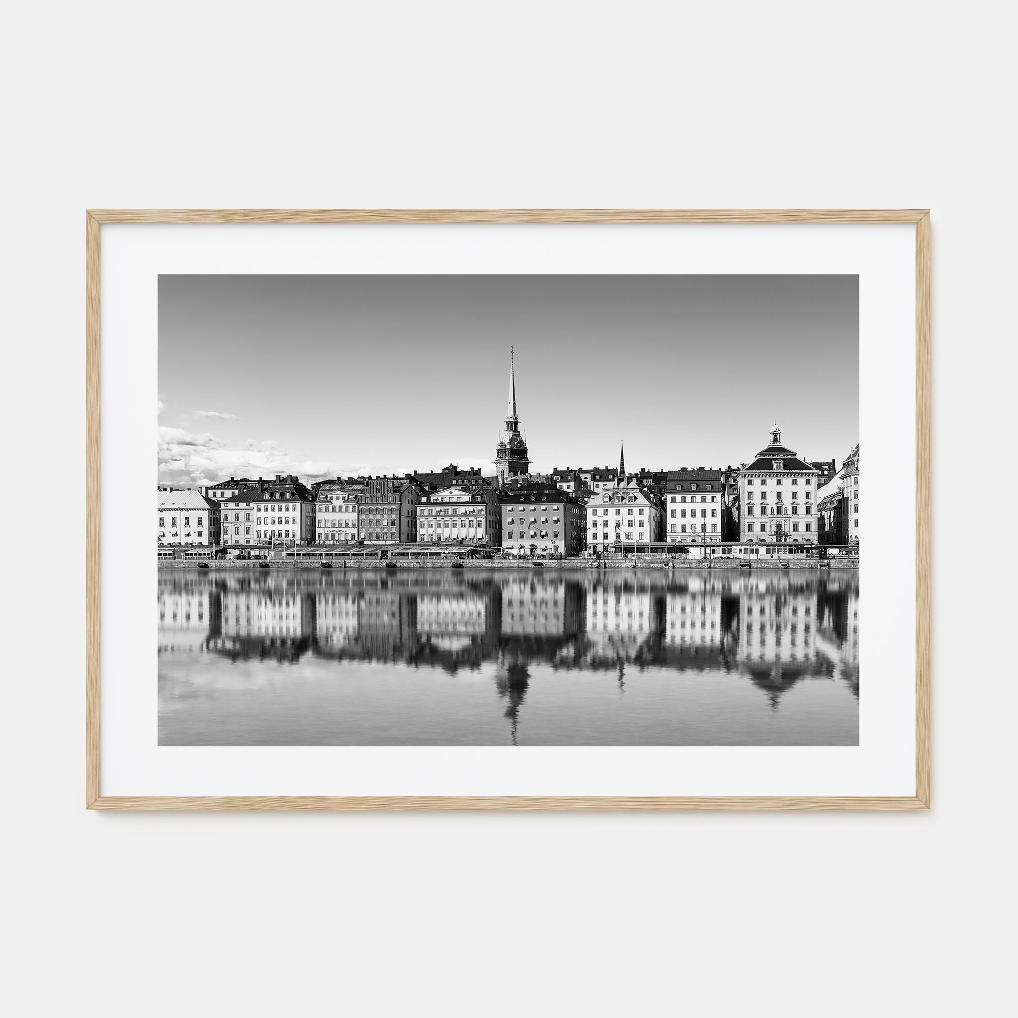 Stockholm Landscape B&W Poster