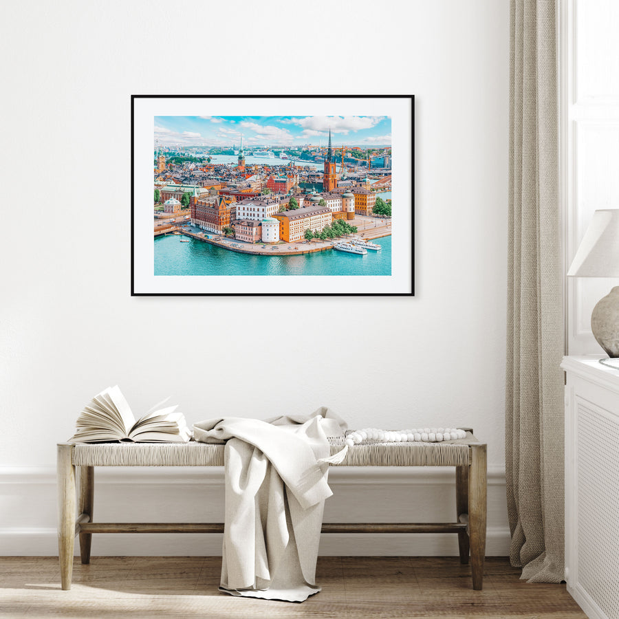 Stockholm Landscape Color Poster