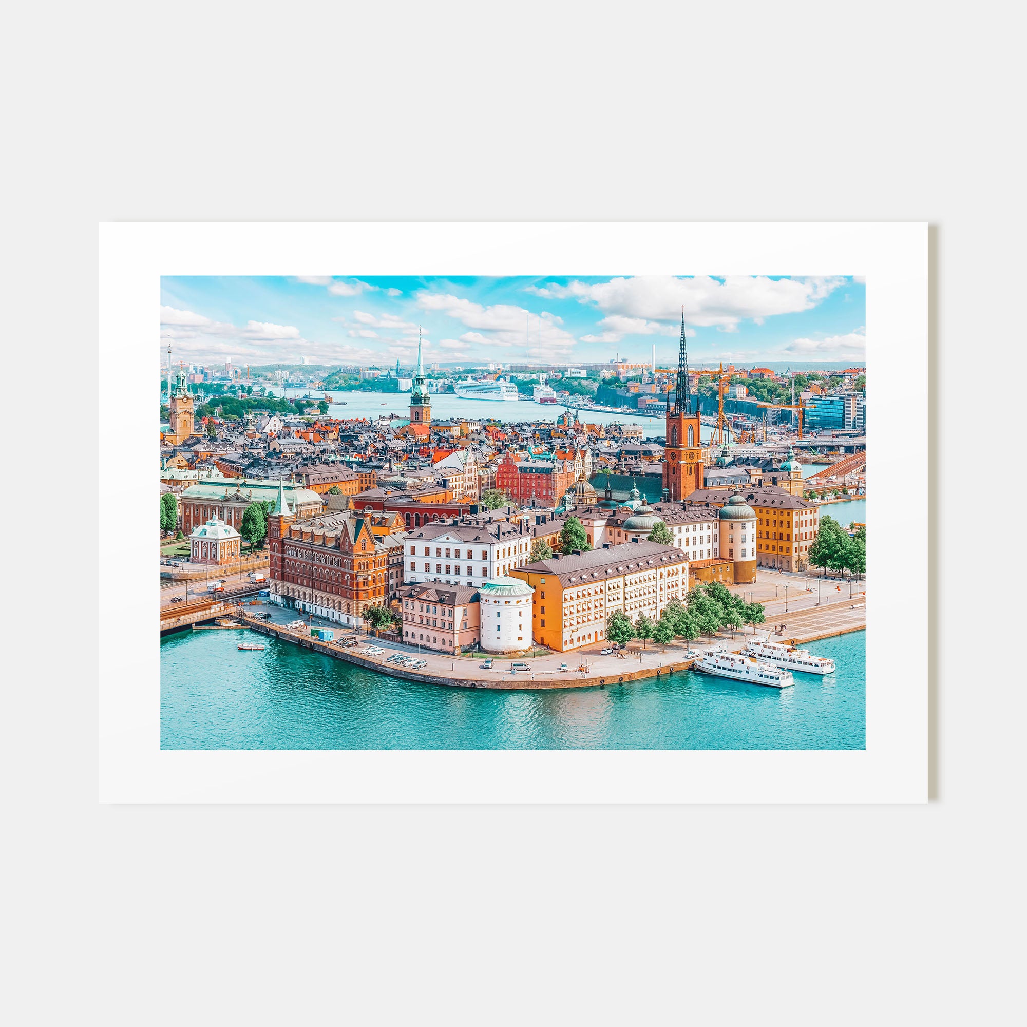 Stockholm Landscape Color Poster