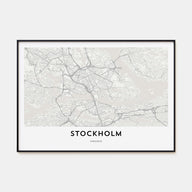 Stockholm Map Landscape Poster