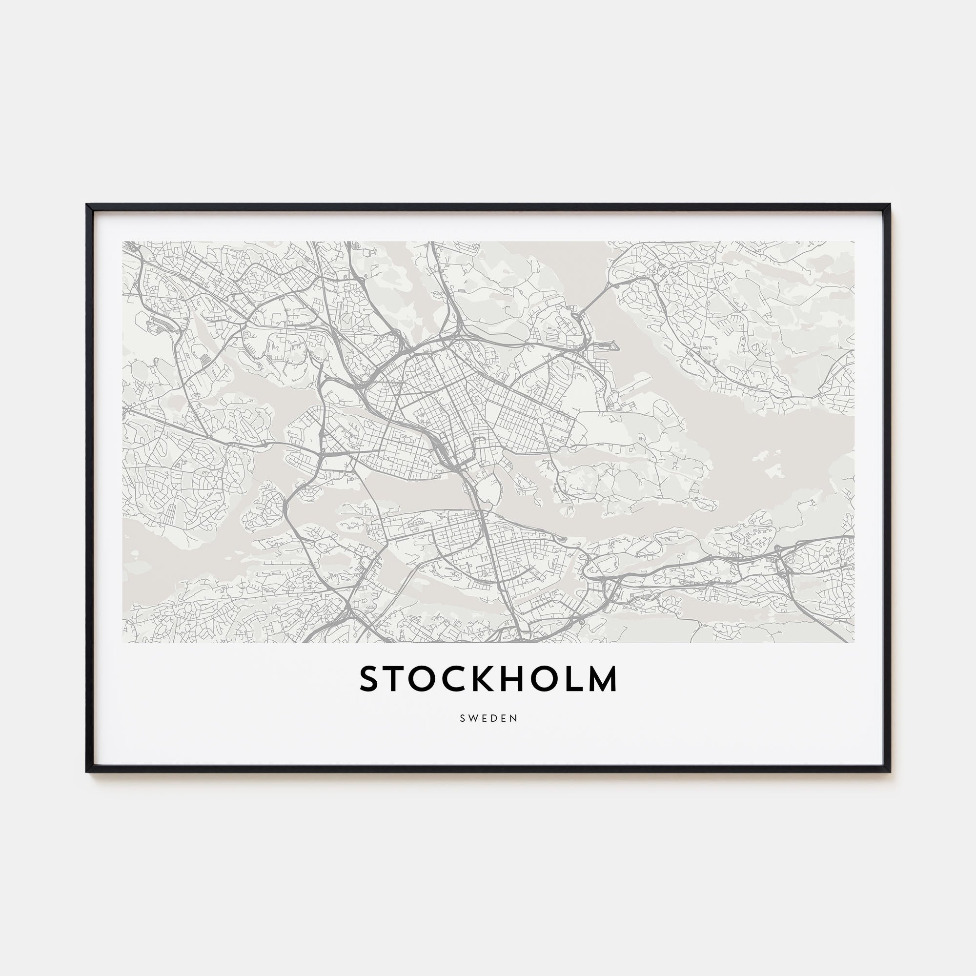 Stockholm Map Landscape Poster