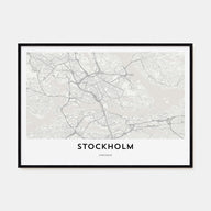 Stockholm Map Landscape Poster