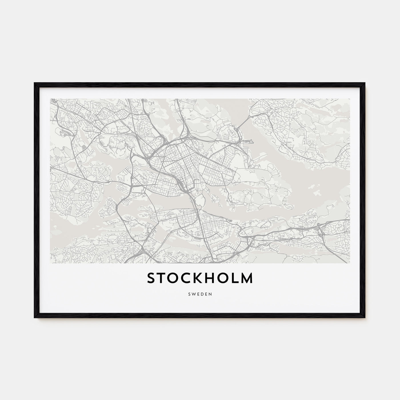 Stockholm Map Landscape Poster