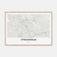 Stockholm Map Landscape Poster