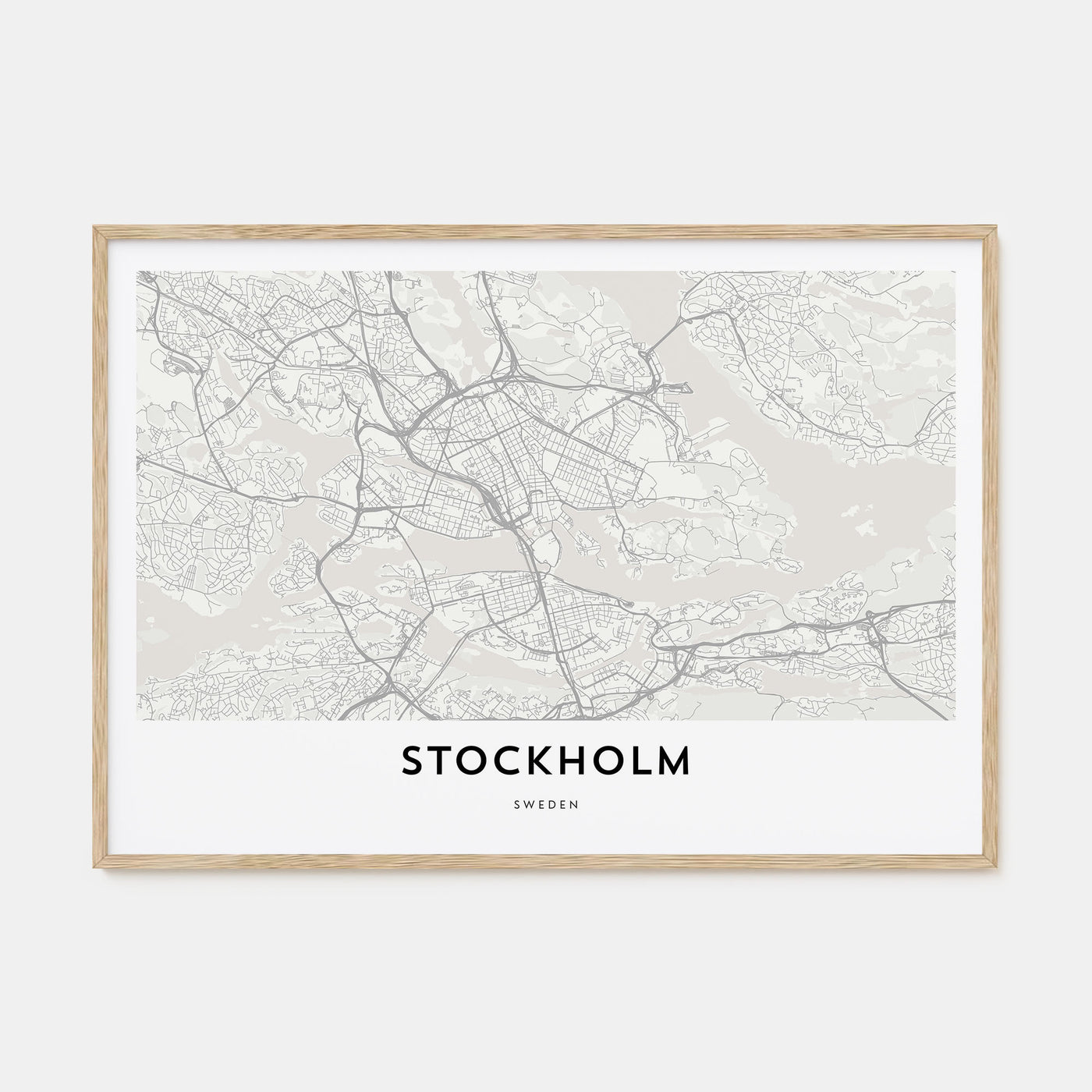Stockholm Map Landscape Poster
