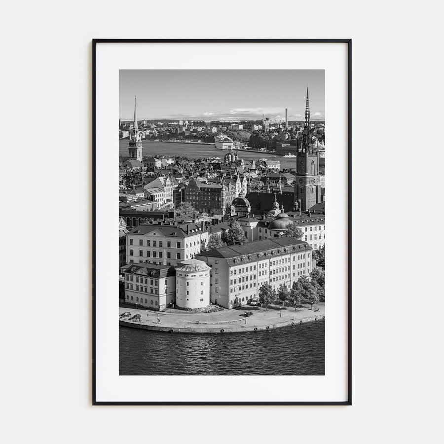 Stockholm Photo B&W Poster