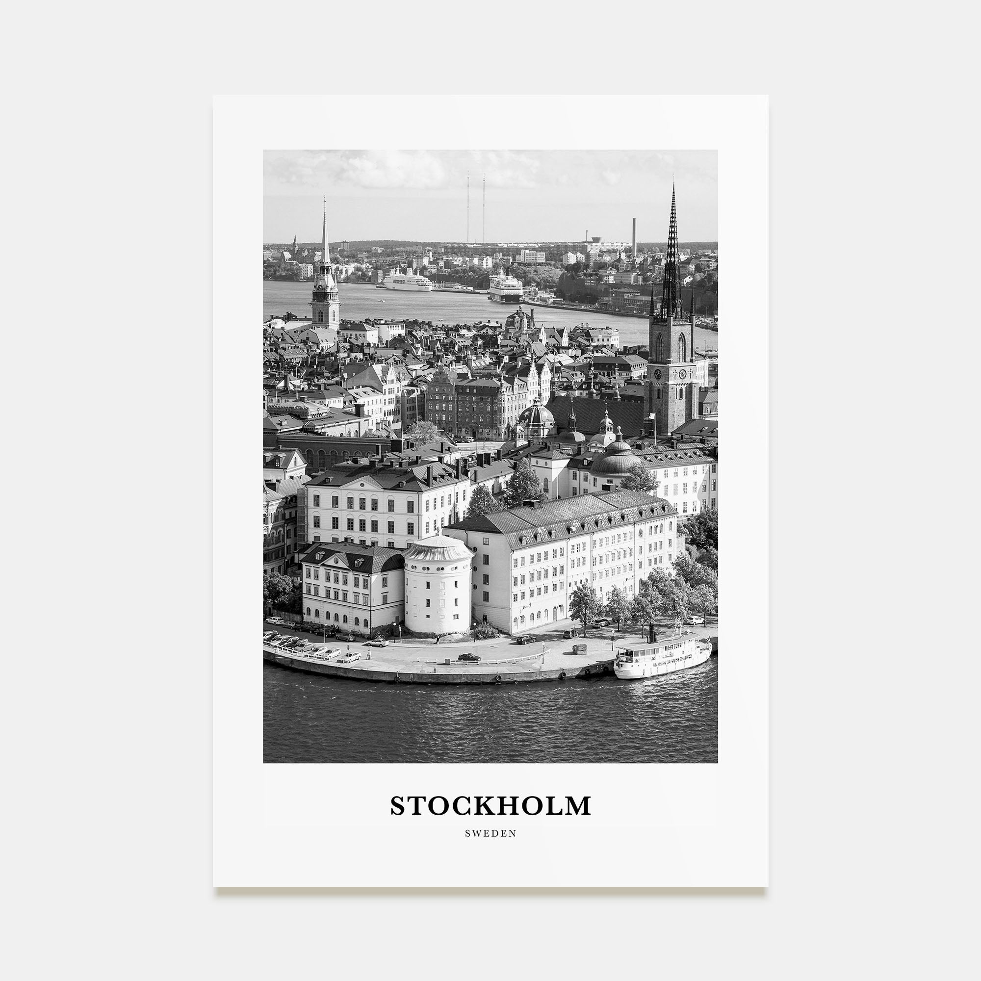 Stockholm Portrait B&W No 2 Poster
