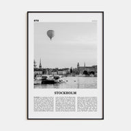 Stockholm Travel B&W No 2 Poster