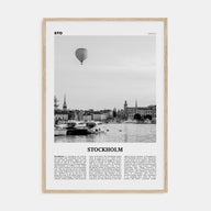 Stockholm Travel B&W No 2 Poster