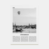 Stockholm Travel B&W No 2 Poster
