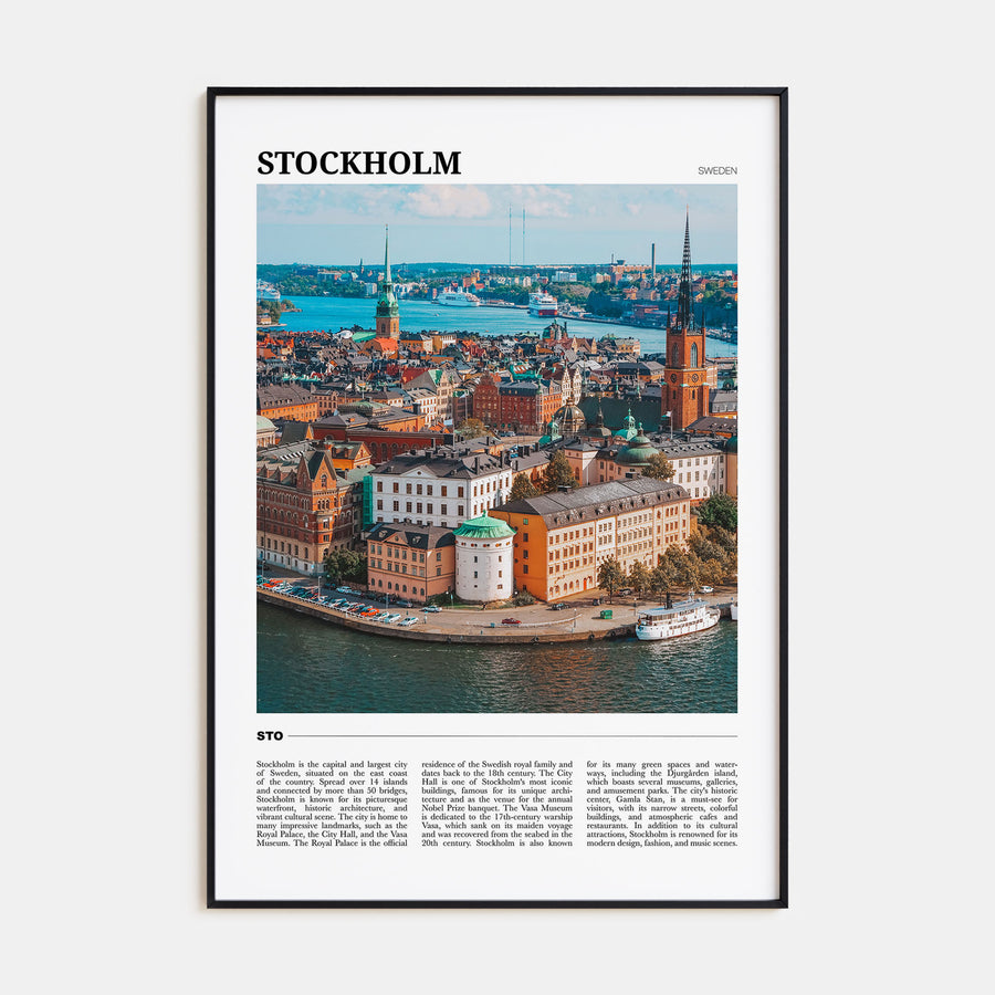 Stockholm Travel Color Poster