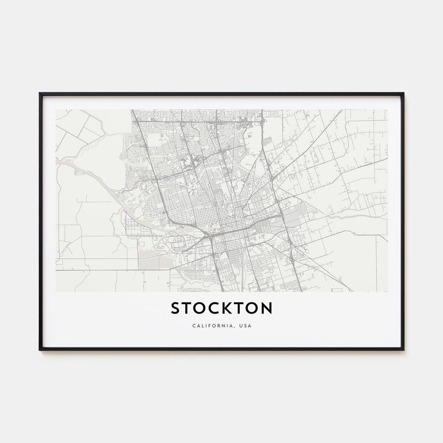 Stockton Map Landscape Poster