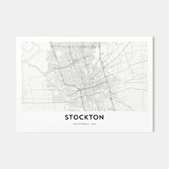 Stockton Map Landscape Poster