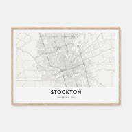 Stockton Map Landscape Poster